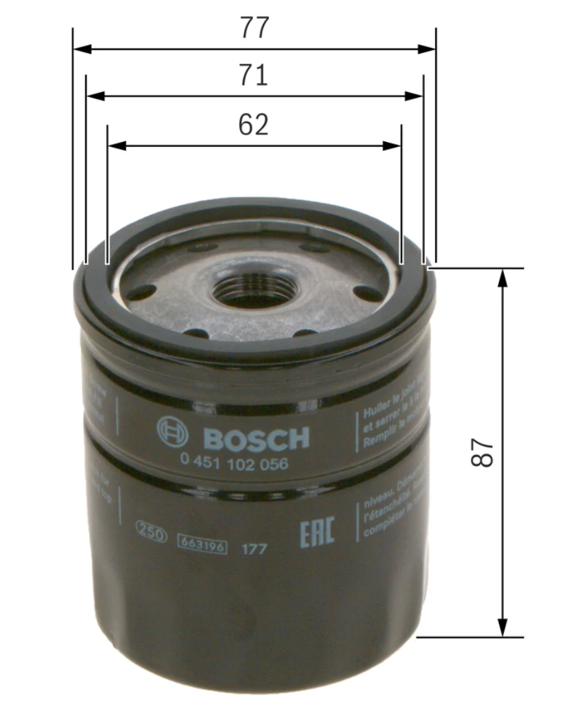 Olejový filter BOSCH 0 451 102 056