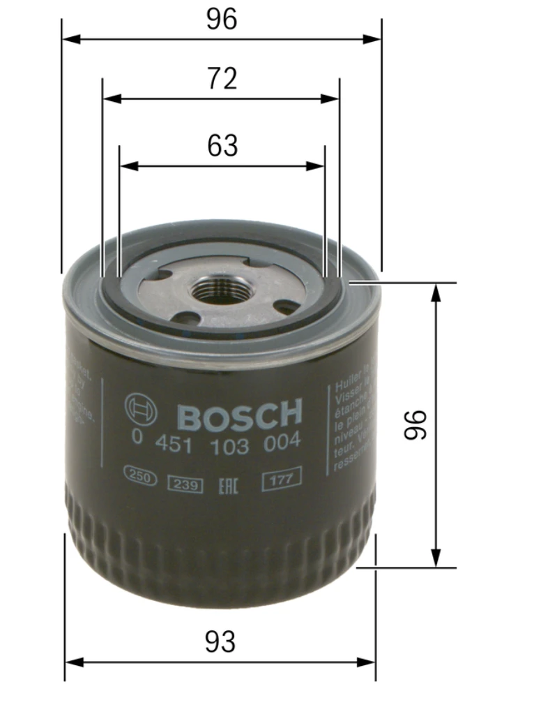 Olejový filter BOSCH 0 451 103 004