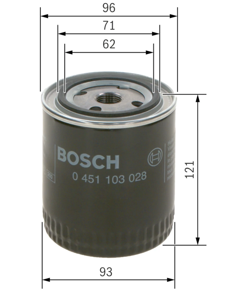 Olejový filter BOSCH 0 451 103 028