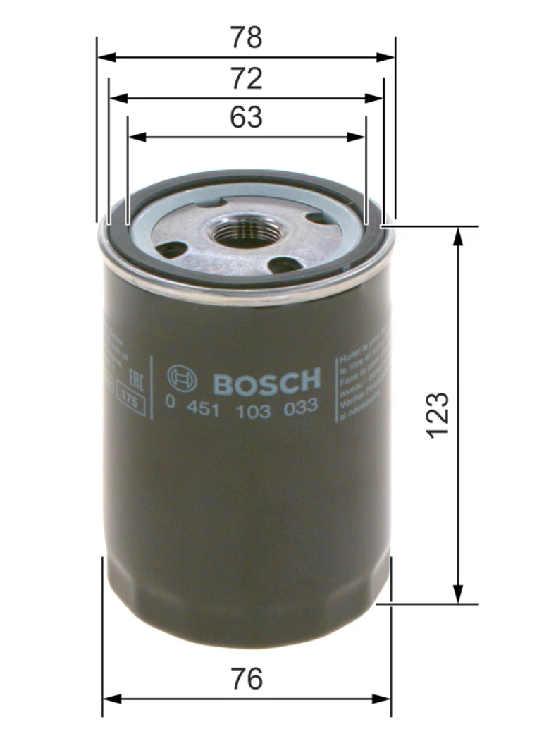 Olejový filter BOSCH 0 451 103 033