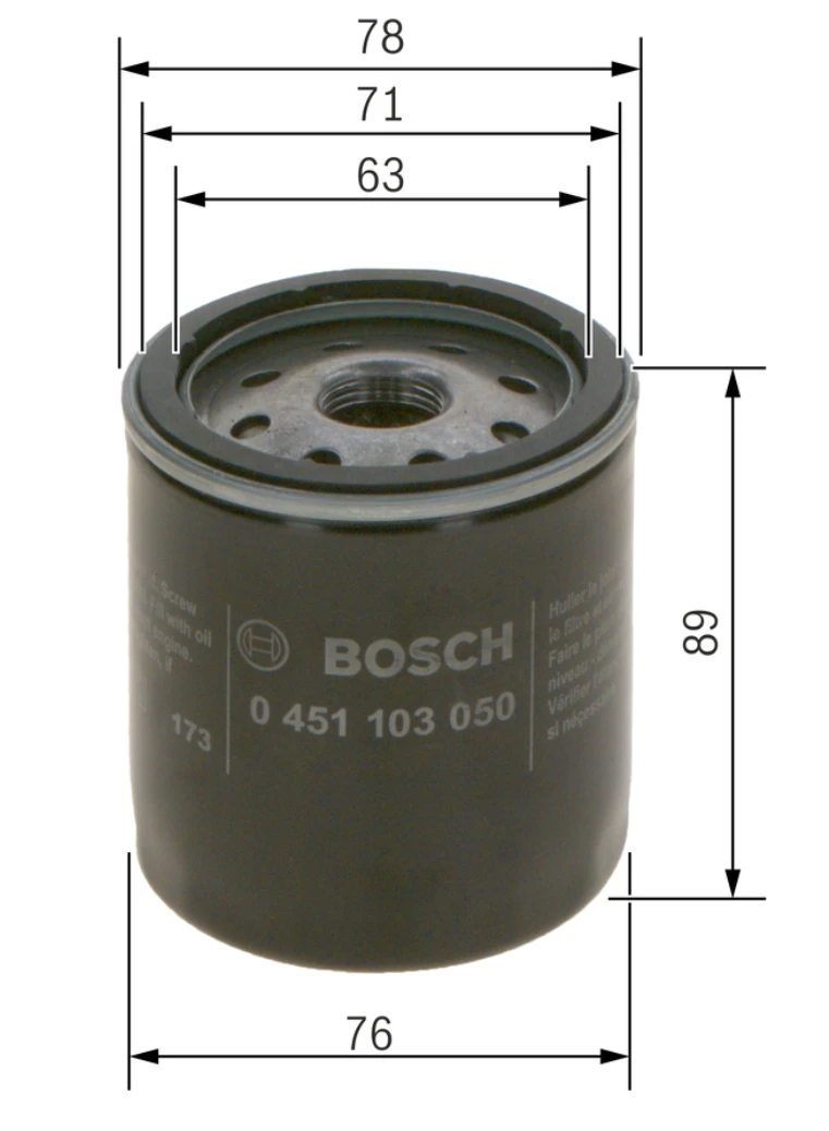 Olejový filter BOSCH 0 451 103 050