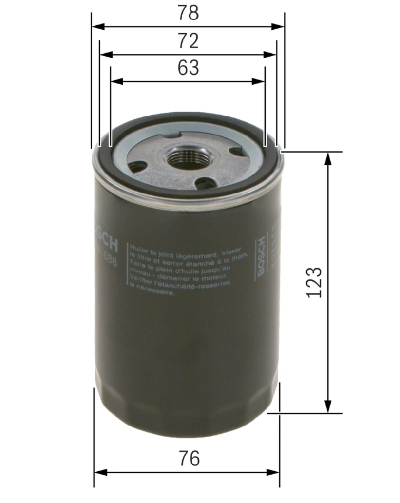 Olejový filter BOSCH 0 451 103 086