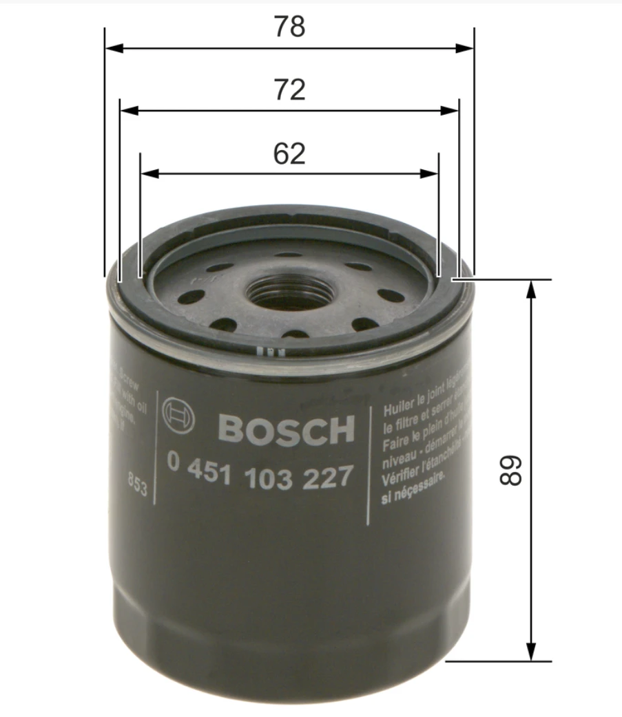 Olejový filter BOSCH 0 451 103 227