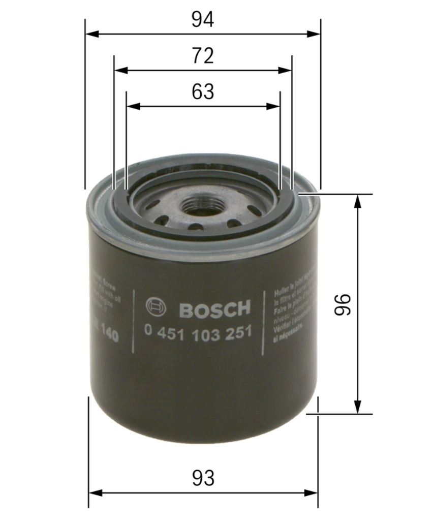 Olejový filter BOSCH 0 451 103 251