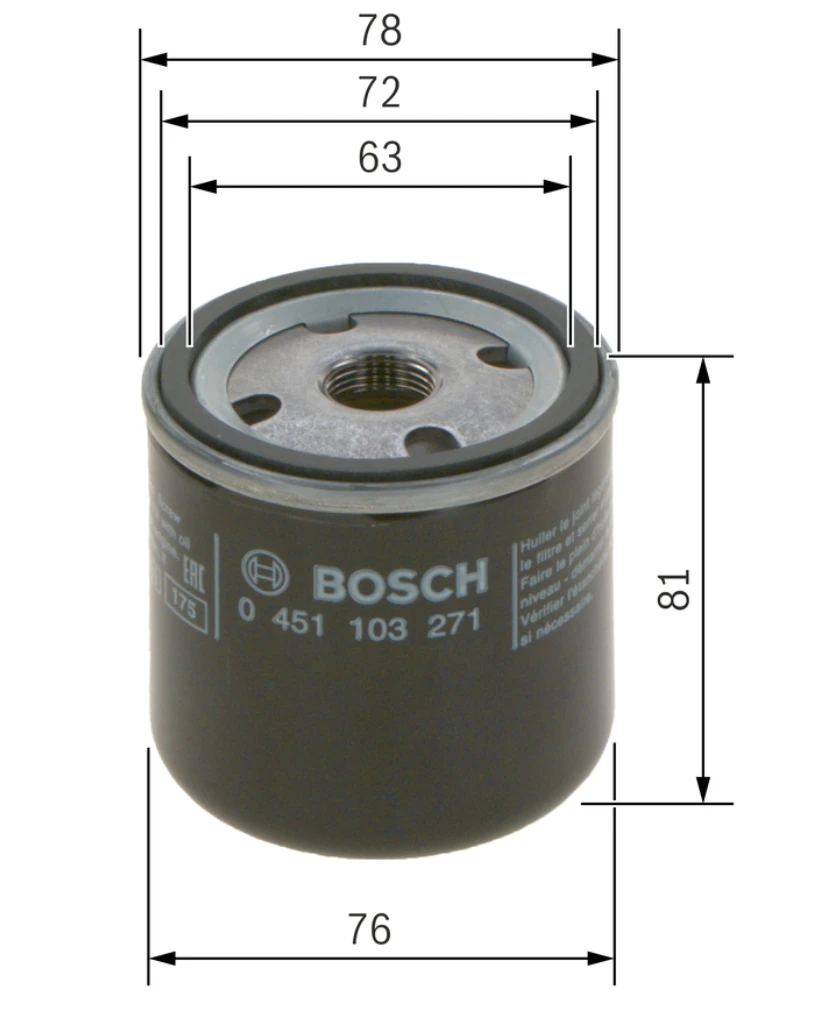 Olejový filter BOSCH 0 451 103 271