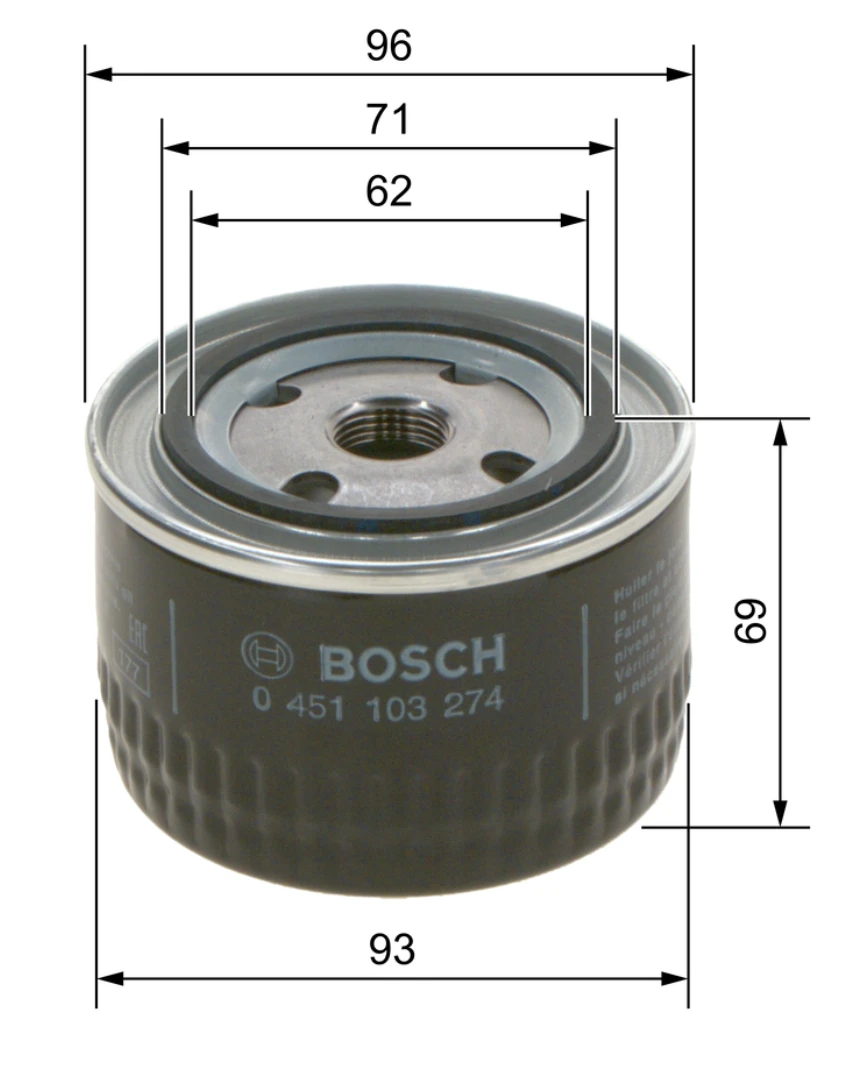 Olejový filter BOSCH 0 451 103 274