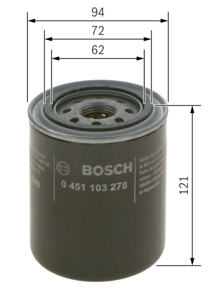 Olejový filter BOSCH 0 451 103 278