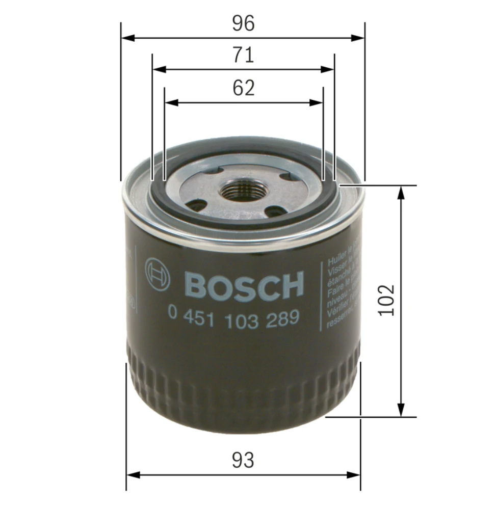 Olejový filter BOSCH 0 451 103 289