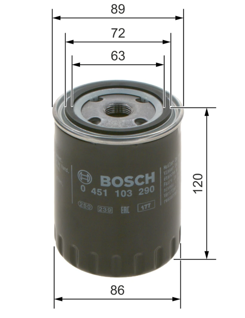 Olejový filter BOSCH 0 451 103 290