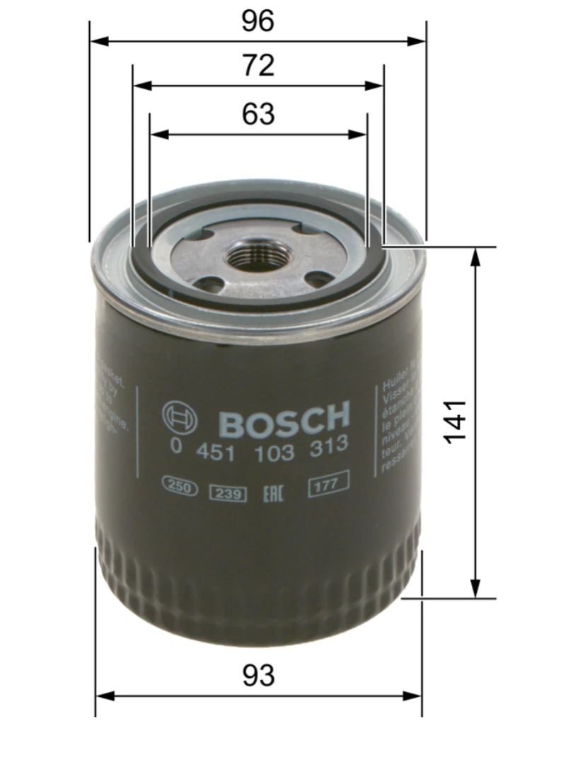 Olejový filter BOSCH 0 451 103 313
