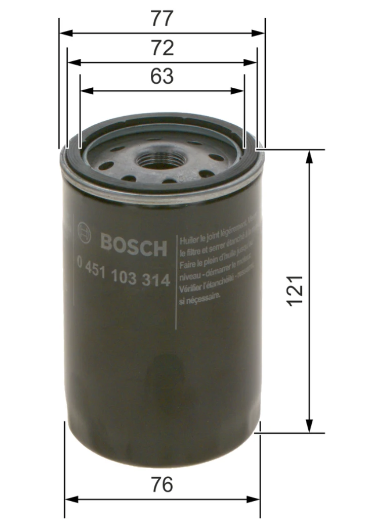 Olejový filter BOSCH 0 451 103 314