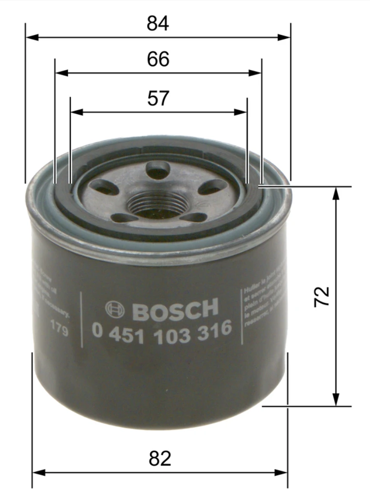 Olejový filter BOSCH 0 451 103 316