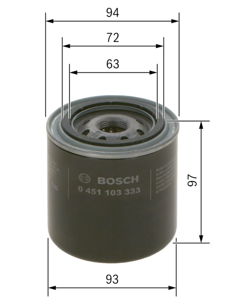 Olejový filter BOSCH 0 451 103 333