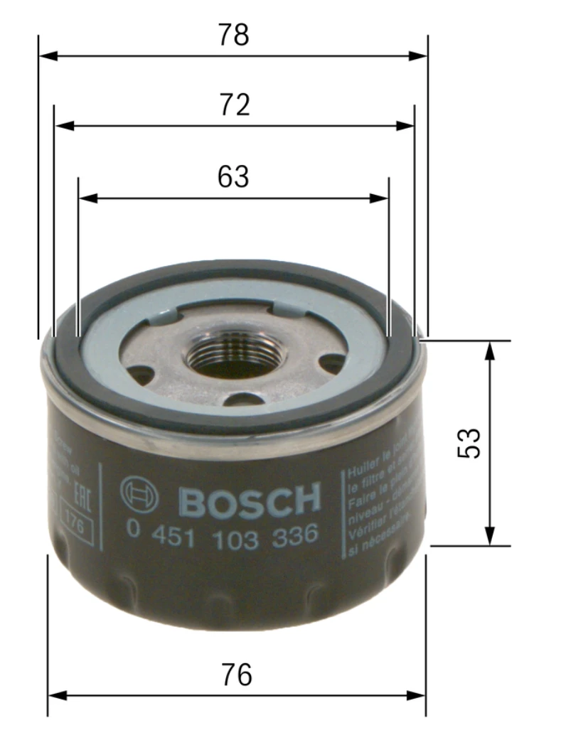 Olejový filter BOSCH 0 451 103 336