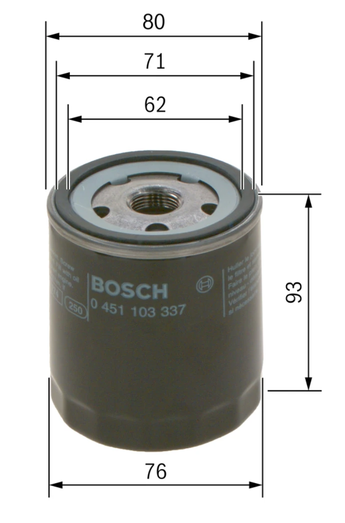 Olejový filter BOSCH 0 451 103 337