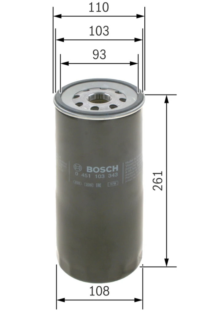 Olejový filter BOSCH 0 451 103 343