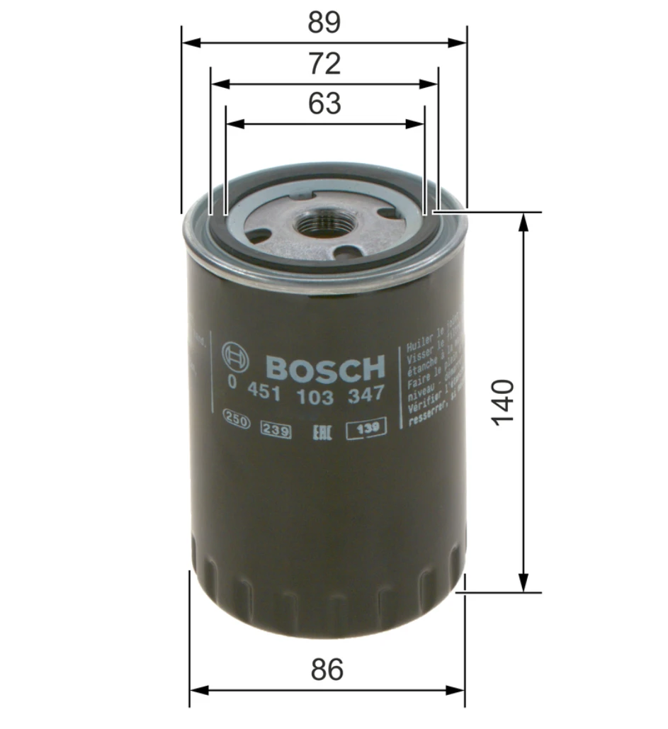 Olejový filter BOSCH 0 451 103 347