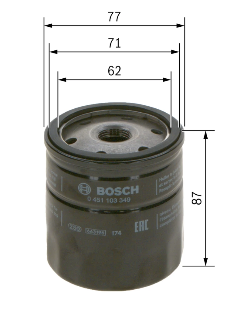 Olejový filter BOSCH 0 451 103 349