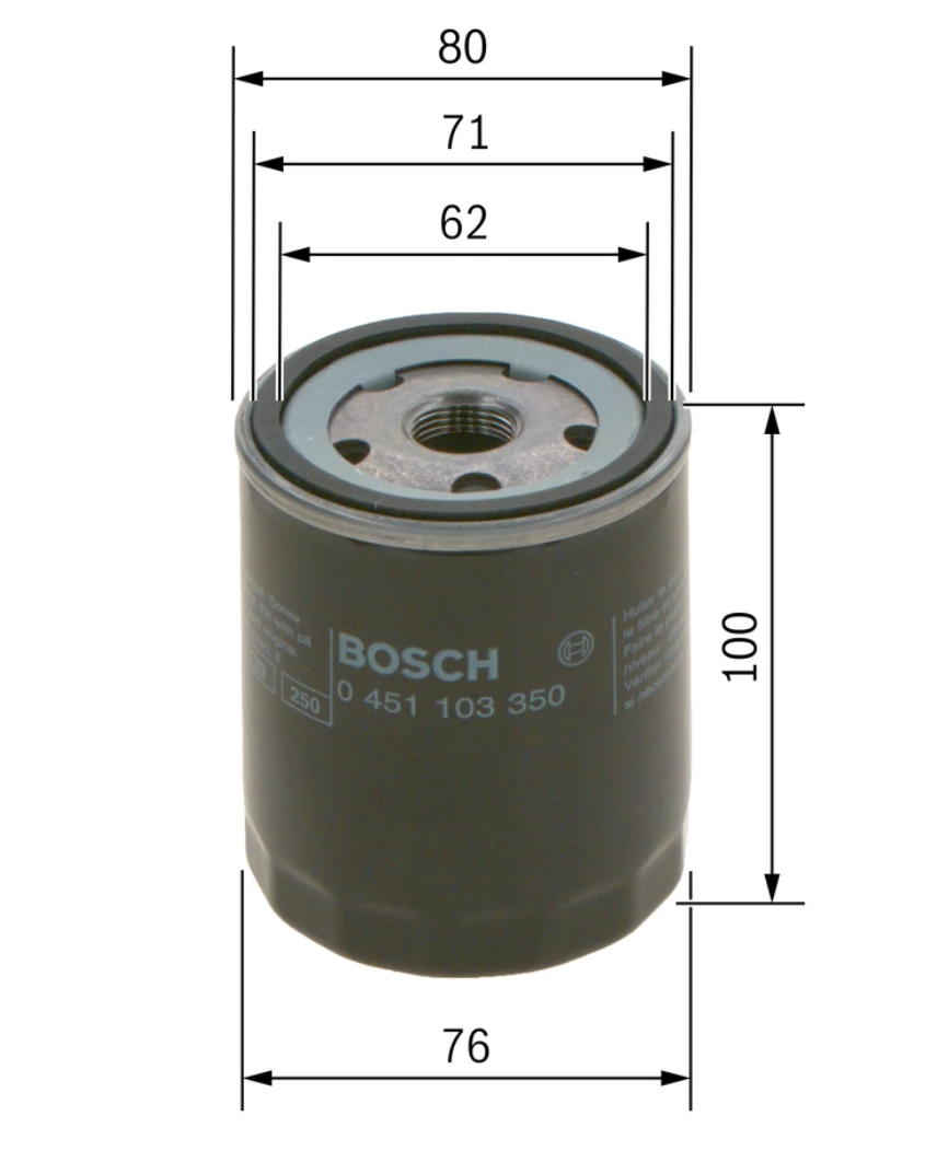 Olejový filter BOSCH 0 451 103 350