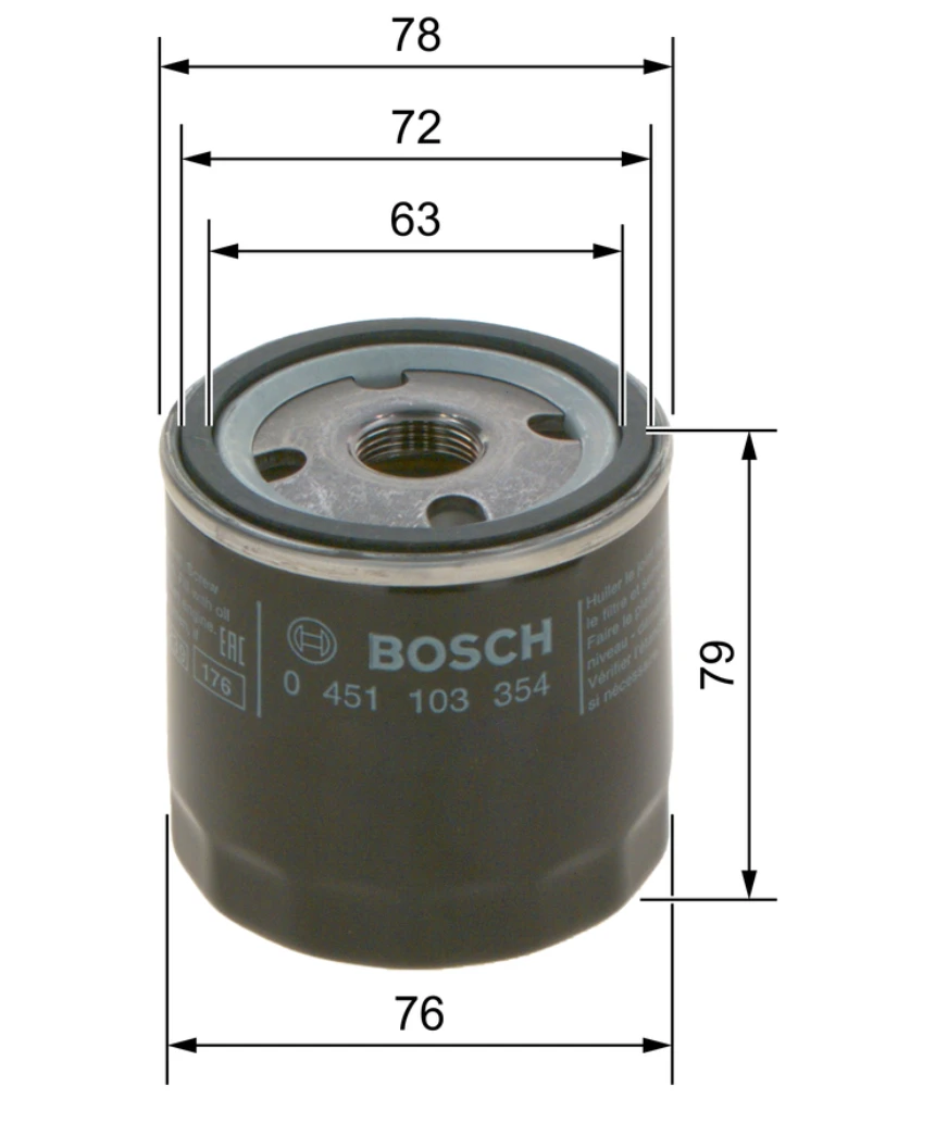 Olejový filter BOSCH 0 451 103 354