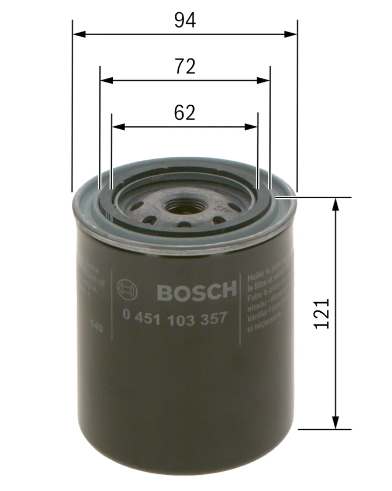Olejový filter BOSCH 0 451 103 357