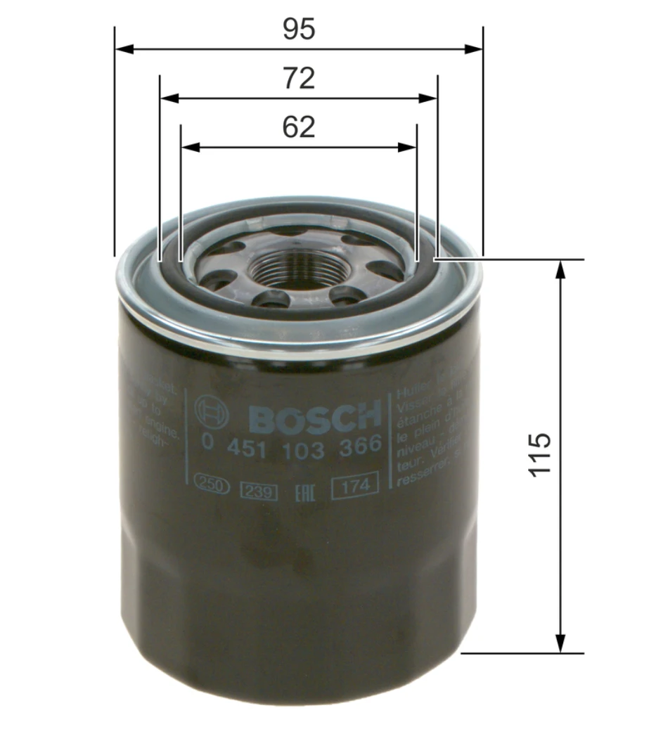 Olejový filter BOSCH 0 451 103 366