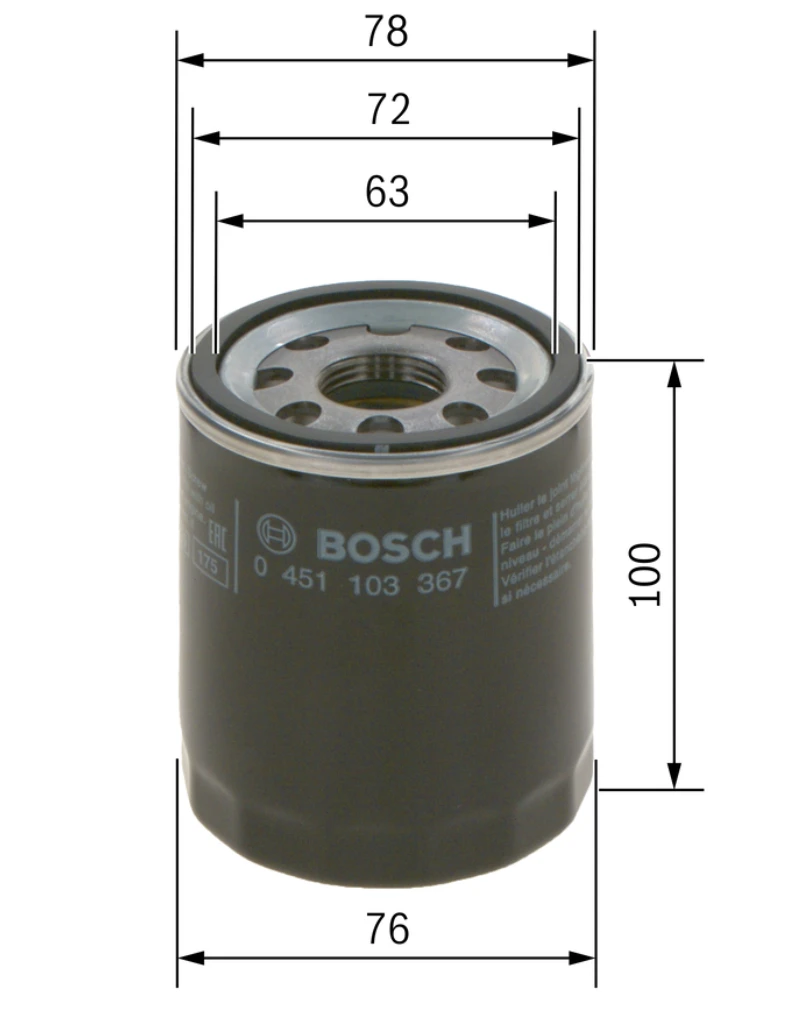 Olejový filter BOSCH 0 451 103 367