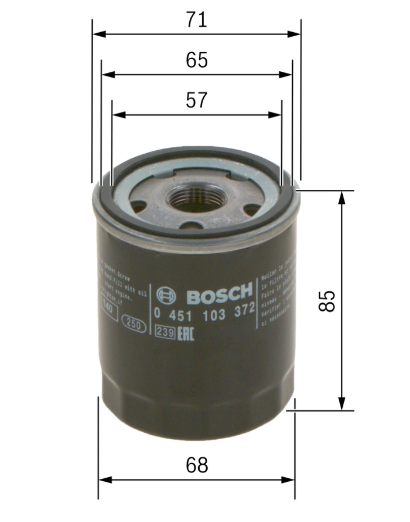 Olejový filter BOSCH 0 451 103 372