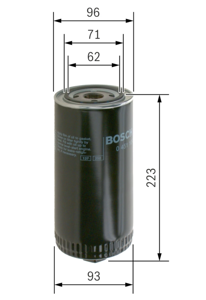 Olejový filter BOSCH 0 451 104 015