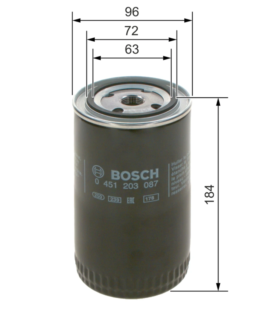 Olejový filter BOSCH 0 451 203 087
