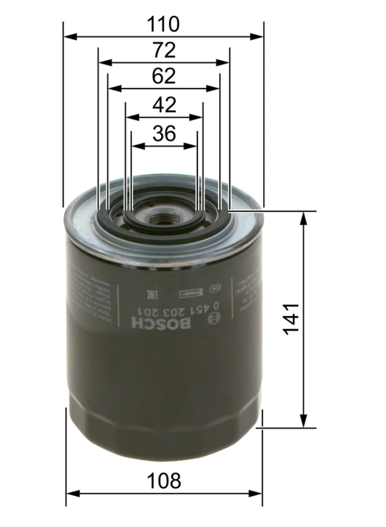 Olejový filter BOSCH 0 451 203 201