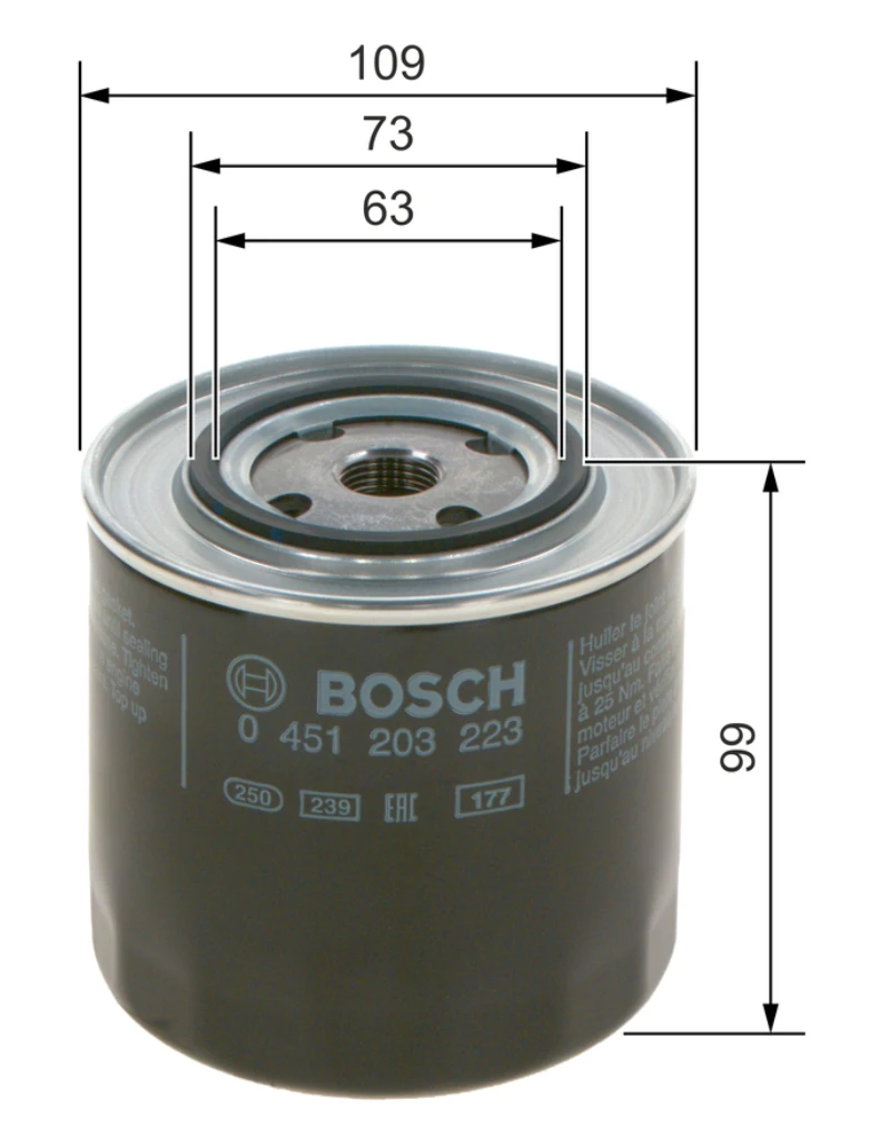 Olejový filter BOSCH 0 451 203 223