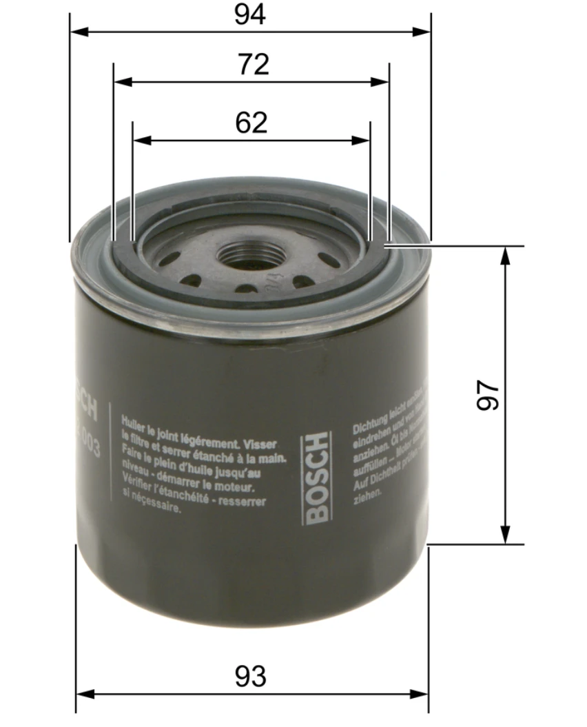 Olejový filter BOSCH 0 986 452 003