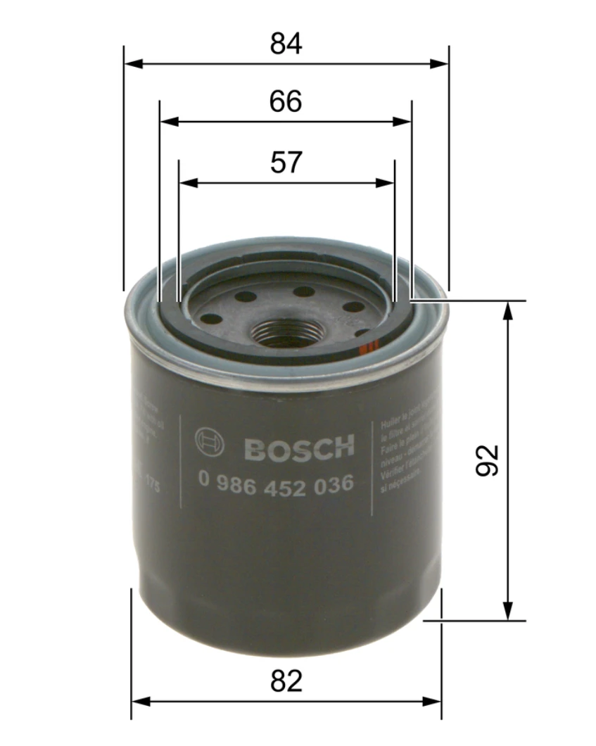 Olejový filter BOSCH 0 986 452 036