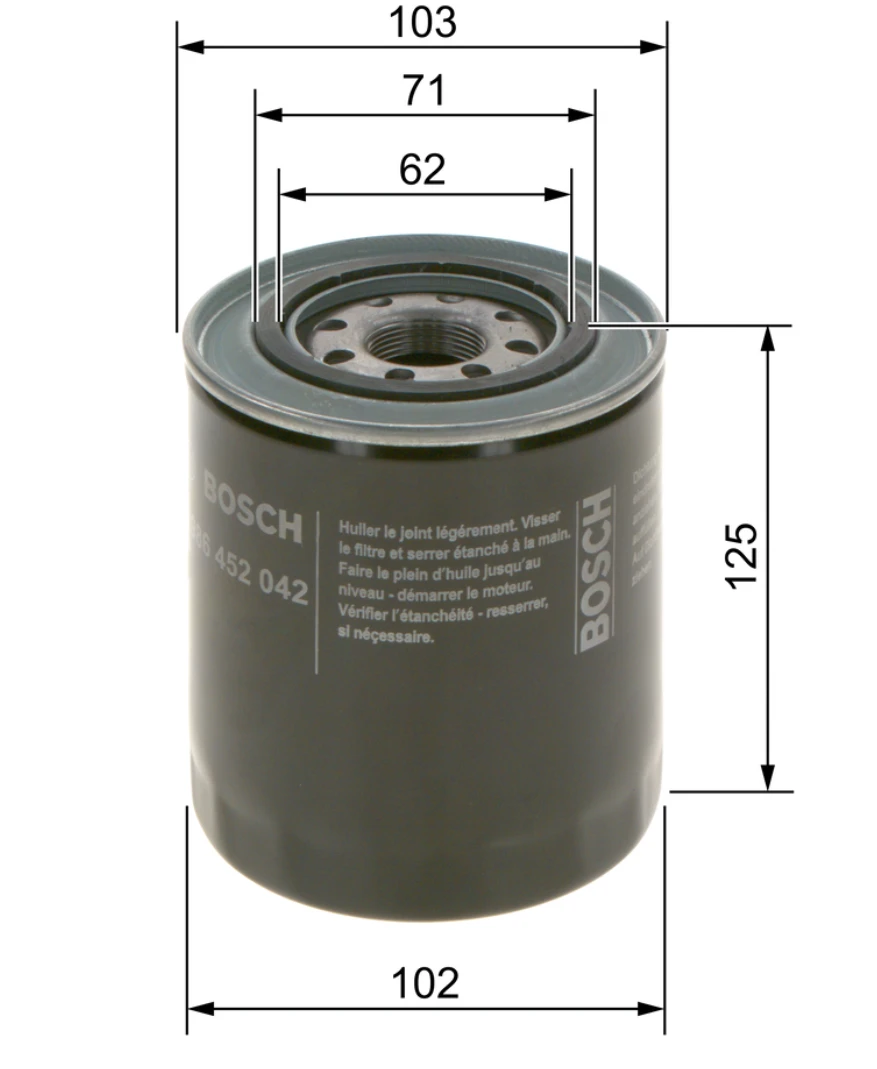 Olejový filter BOSCH 0 986 452 042