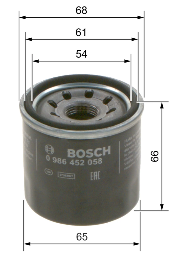 Olejový filter BOSCH 0 986 452 058