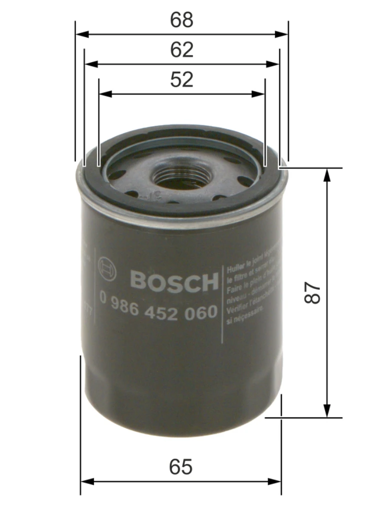 Olejový filter BOSCH 0 986 452 060