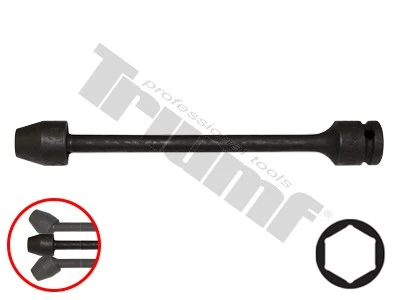 hlavica 1/2", extra dlhá, s kĺbom, 6-hran, 10mm, dĺžka 200 mm