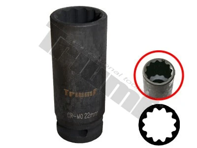 Hlavica kovaná 12 - hranná 1/2" vstup, predĺžená 23 mm