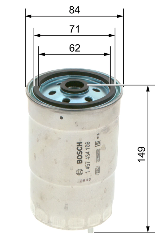 Palivový filter BOSCH 1 457 434 106