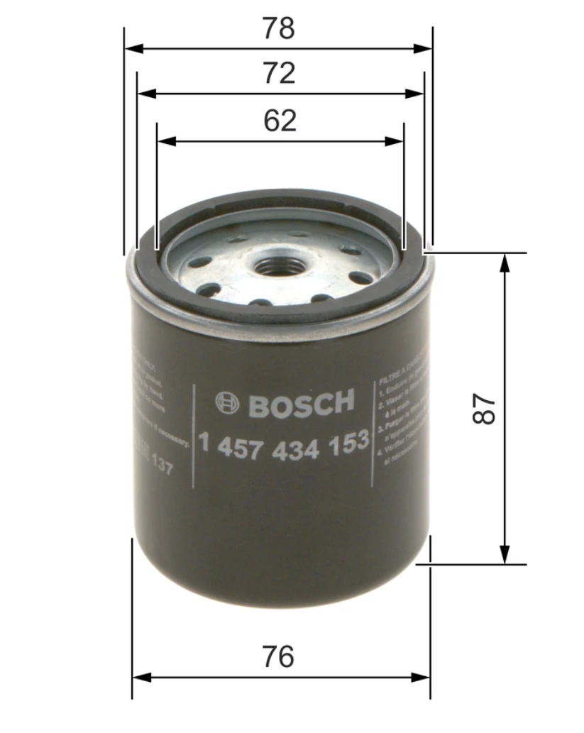Palivový filter BOSCH 1 457 434 153