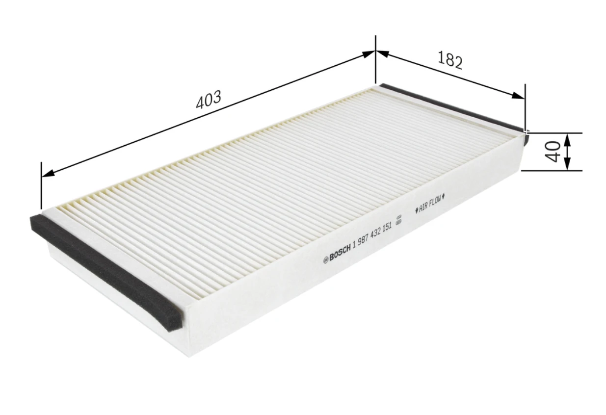 Kabínový filter BOSCH 1 987 432 151