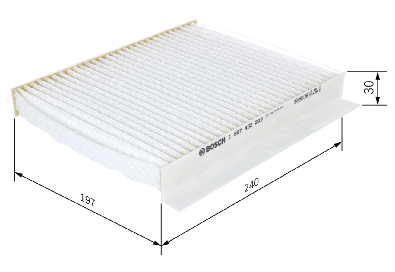 Kabínový filter BOSCH 1 987 432 203