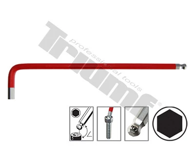 Kľúč inbus "L" s guličkou, extra dlhý 2311XL - 1,5 mm, farebný povlak, neutral  6,0 mm