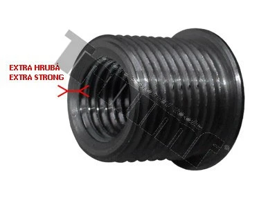 Závitová vložka extra hrubá s golierom M8 x 1,0 x 12 mm x M14 1,25 x 12 mm