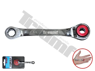 Kľúč račňový mini priamy pevný na bity 1/4"