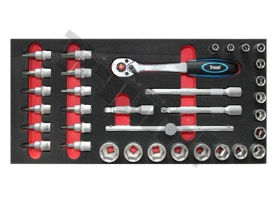 Modul 3/8" gola sada, 6hran, plná verzia, 34 dielny
