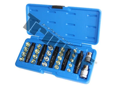 Sada na opravu závitov, samorezné vložky M6x1.0, M8x1.25, M10x1.25, M12x1.25, M12x1.5, 29 dielna
