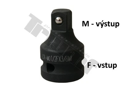 Redukcia kovaná, vstup 1/4" - výstup 3/8"  vstup 1/2" - výstup 3/8"