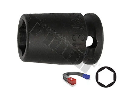 Hlavica kovaná 3/8" profil 6-hran, 13mm, s magnetom